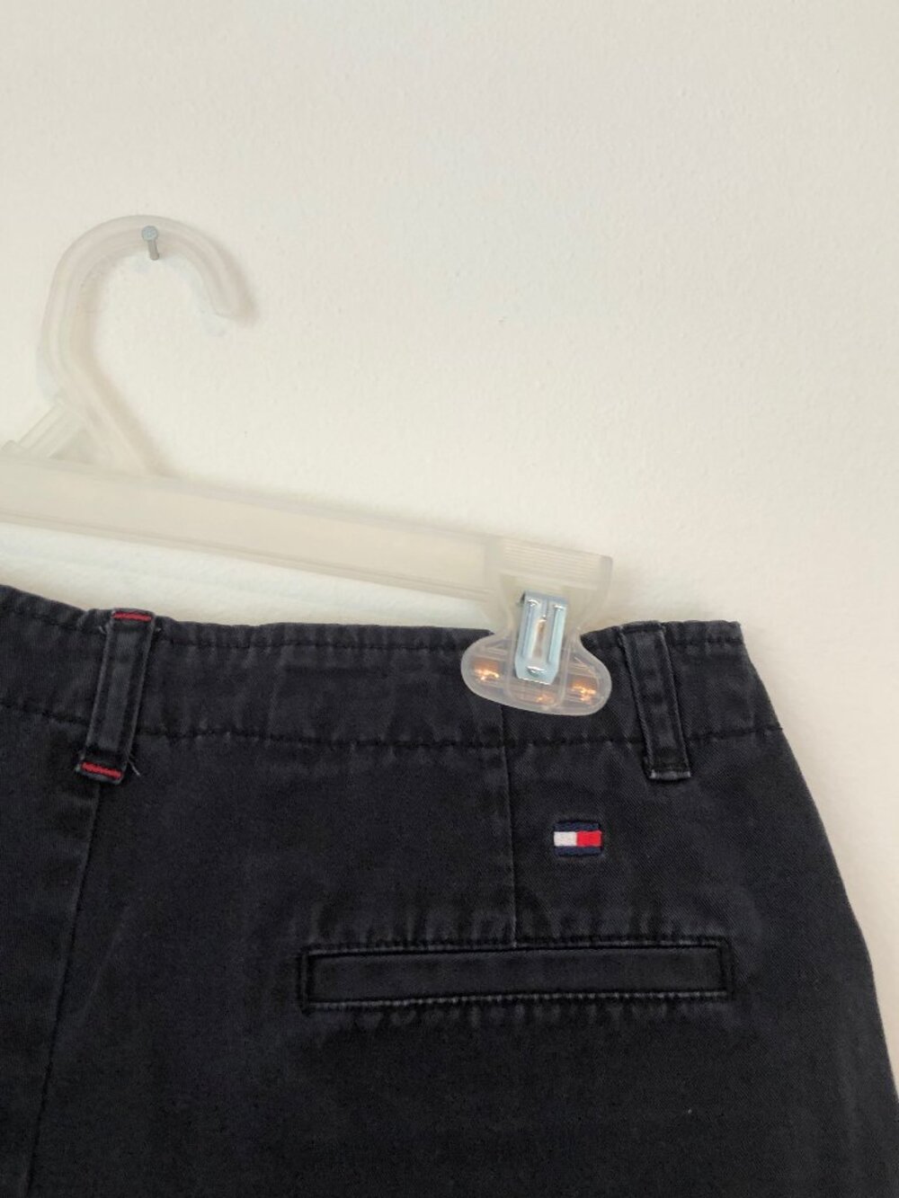 TOMMY HILFIGER Solid Black 100% Cotton Five Pocket Chino Shorts 4 in 4" In sz 4 - Picture 8 of 8